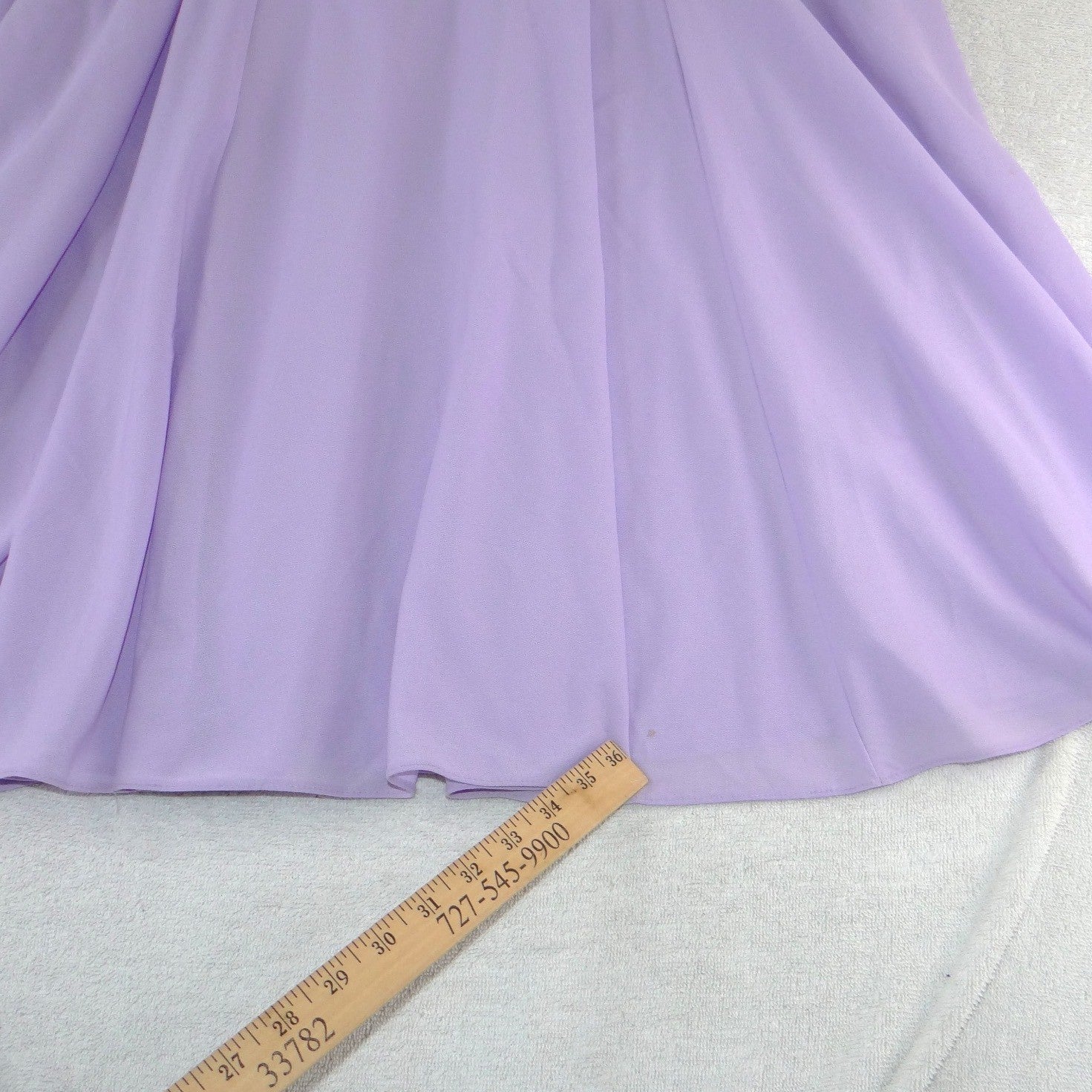 Anthony Richards Vintage Lavender Purple Square Neck Maxi Dress Short Sleeve