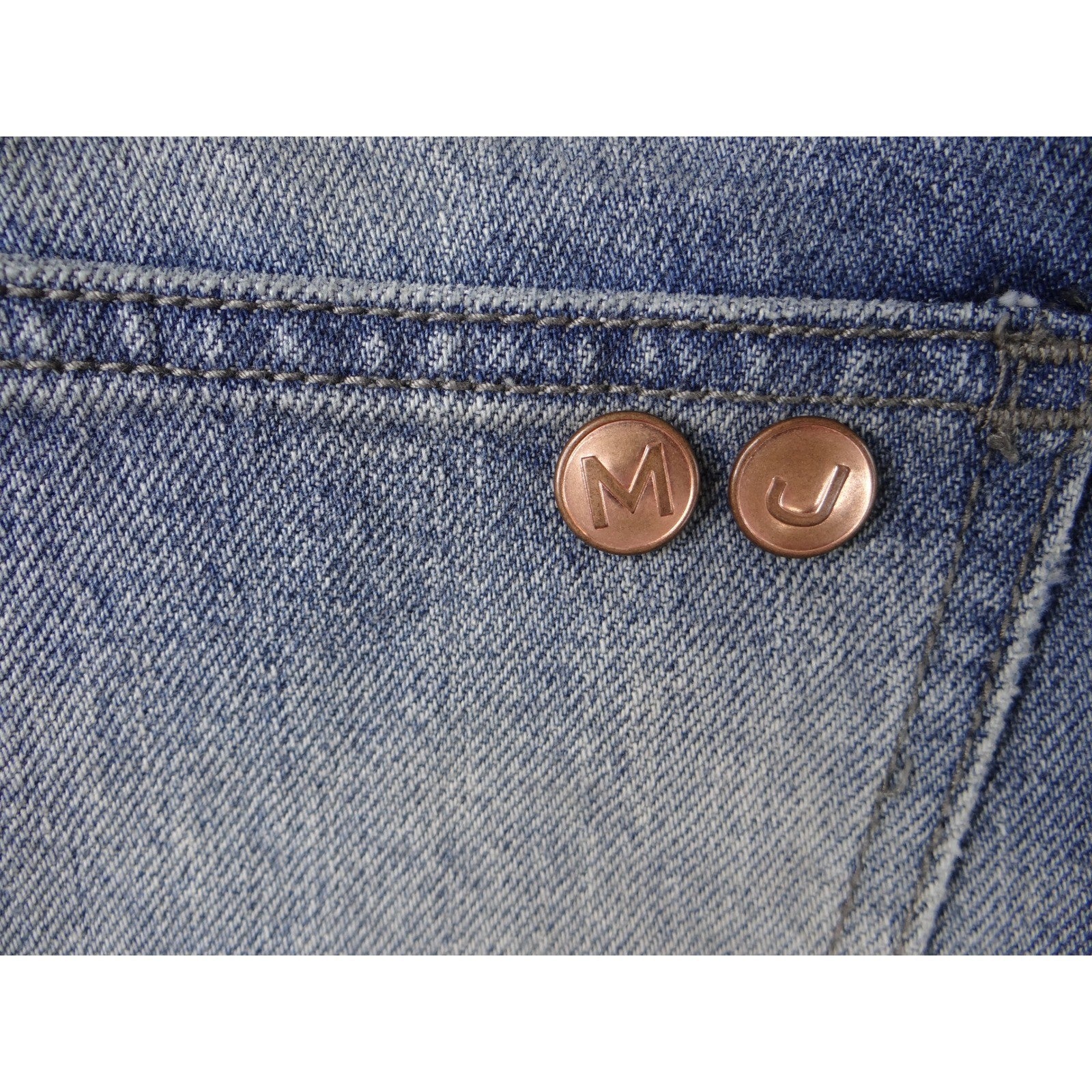 Marc Jacobs Men's Distressed Blue Denim Jeans Button Fly Straight Leg Size 36