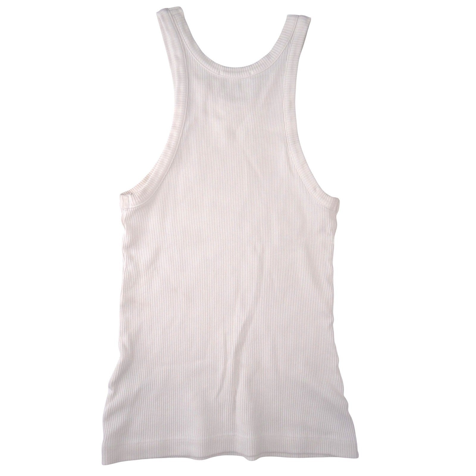 AGOLDE Ribbed Tank Top Ivory Off-White Racerback Scoop Neck Small