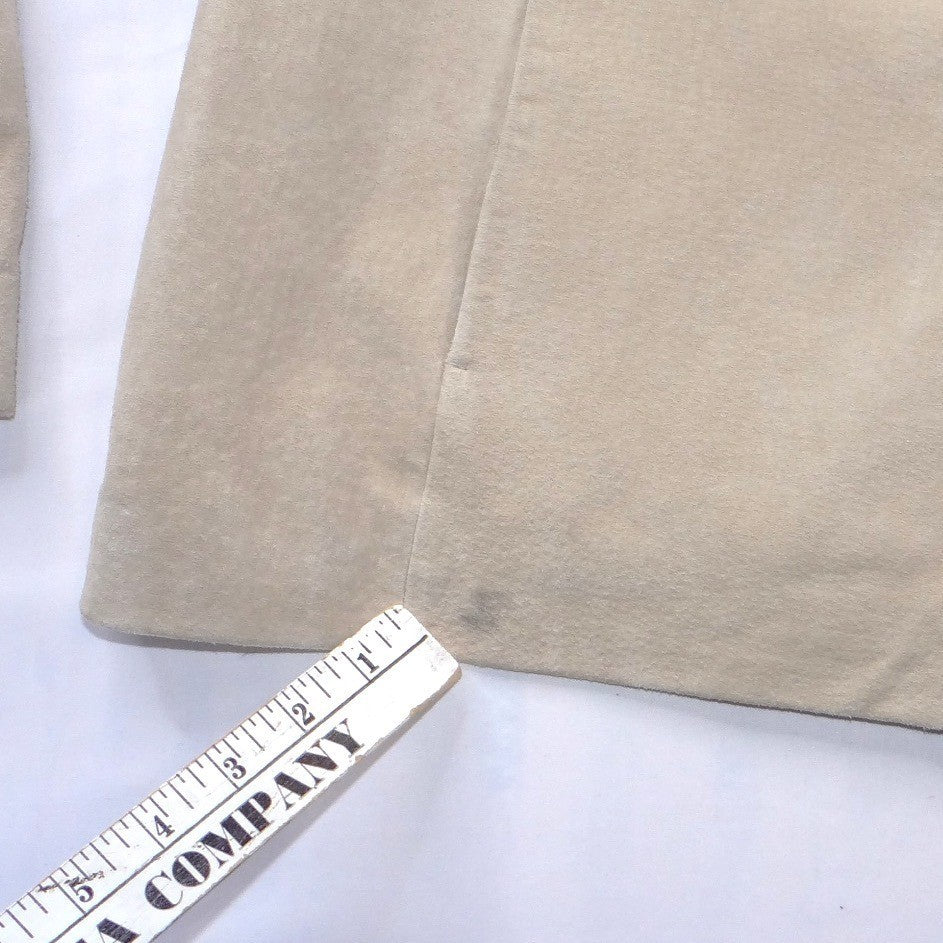 Luxurious Siena Women's Beige Genuine Suede Leather Blazer Jacket Size 10