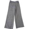 MSSP Max Studio Gray Wide Leg Trousers High Rise Button Detail Pants Size 8