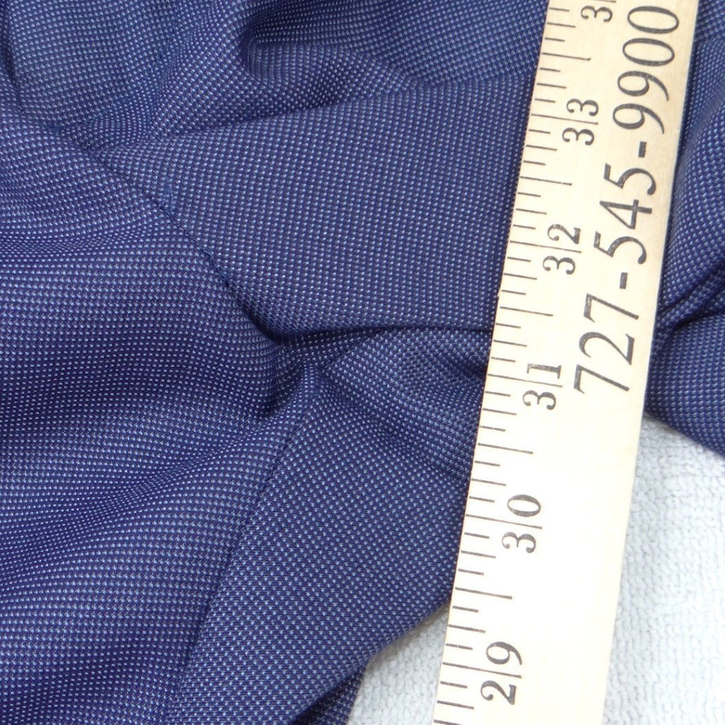 Perry Ellis Portfolio Mens Slim Fit Blue Textured Dress Pants 36x32 Flat Front