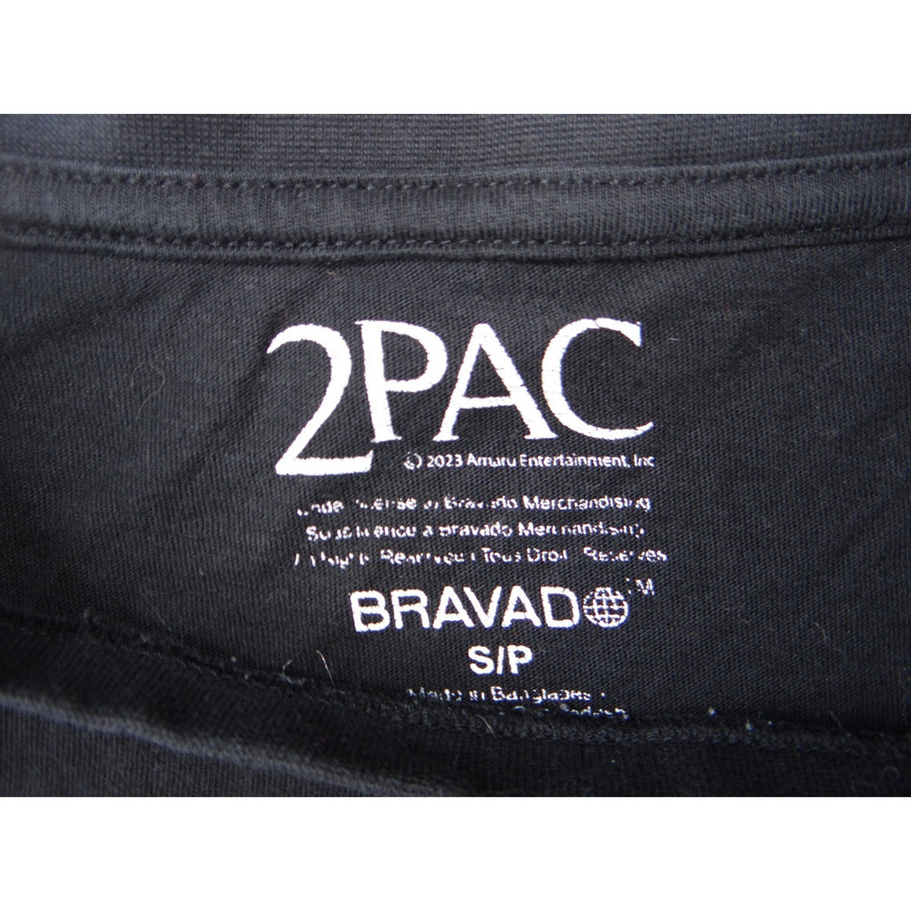 2Pac Keep Ya Head Up Graphic T Shirt Black Short Sleeve Size S Bravado