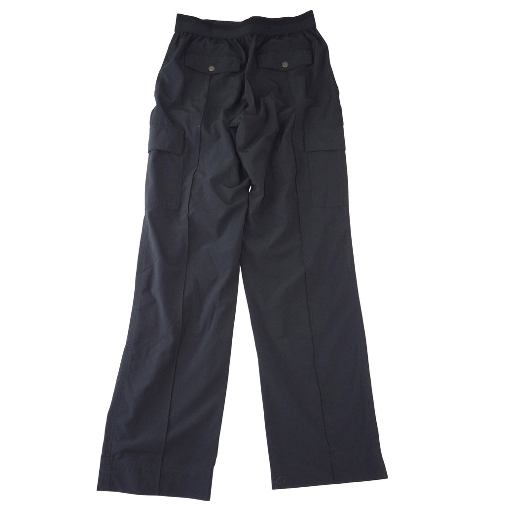 Athleta Womens Black Cargo Pants Straight Leg Pintuck Travel Hiking Size 4