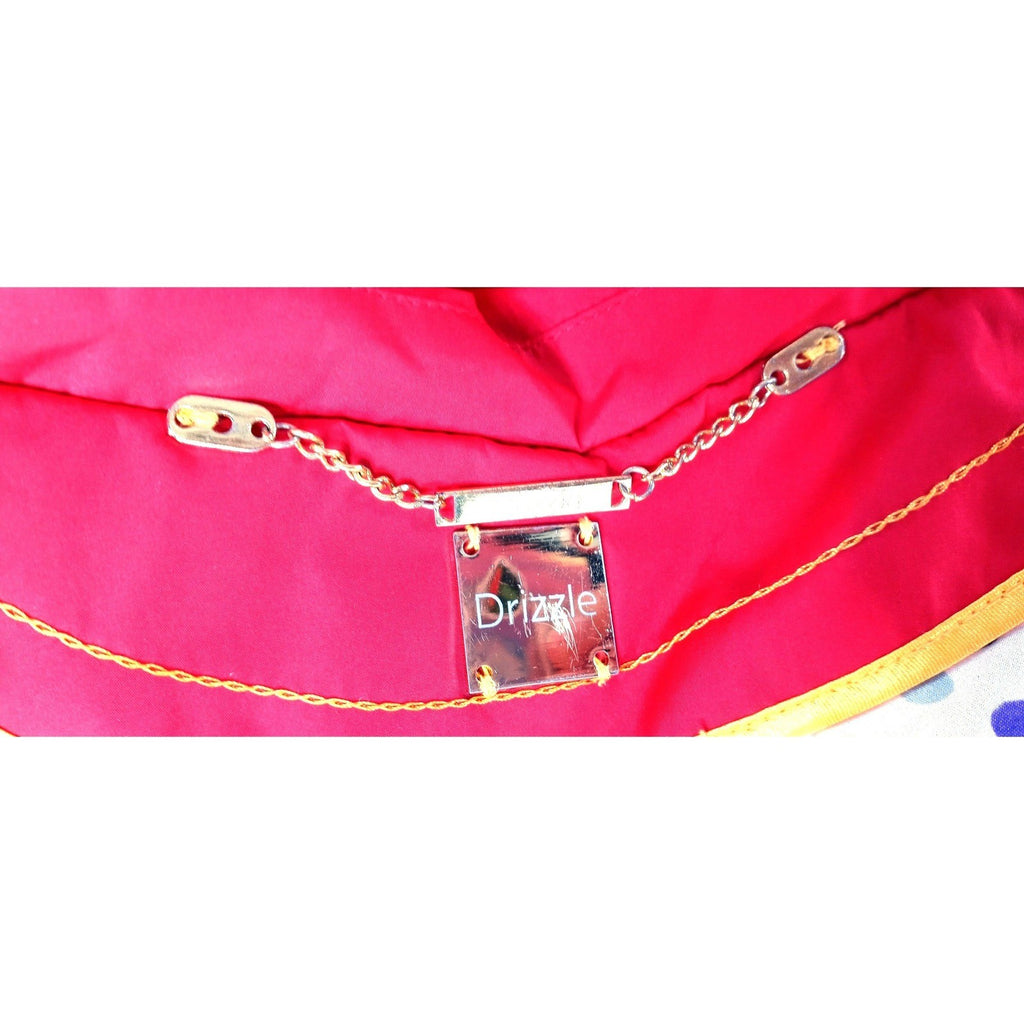 Vintage Drizzle Women's Red Hooded Belted Trench Coat Rain Jacket Size 14R