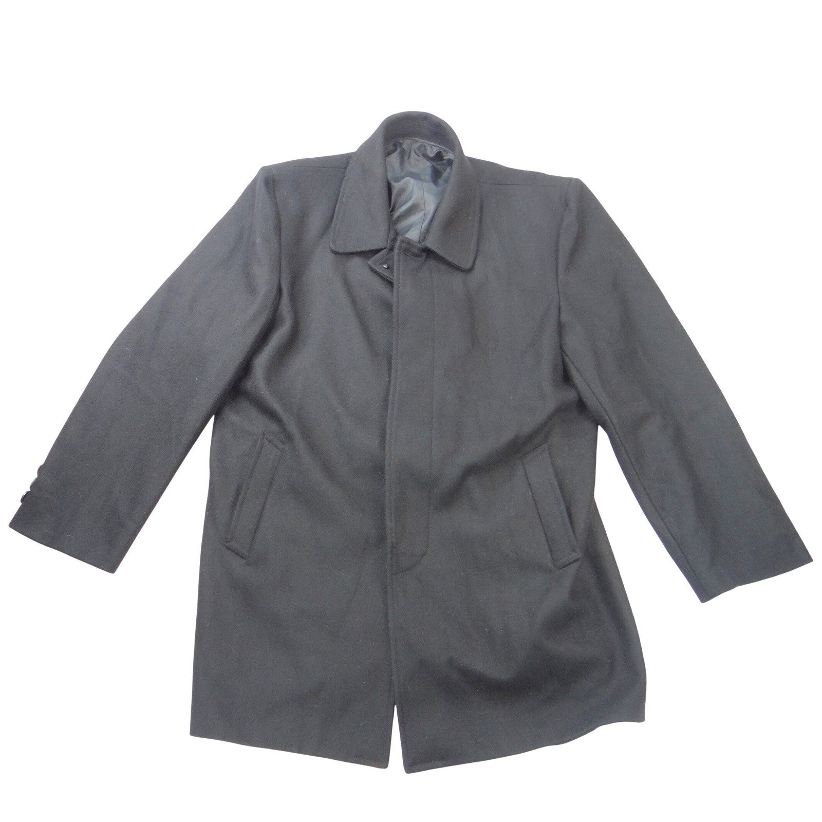 Dahongma Bigredhorse Mens Black Wool Blend Car Coat Overcoat Size XXXL 185/82