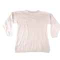 Blue Morgan Mens Cream White Floral Jacquard Textured Knit Crew Neck Sweater M