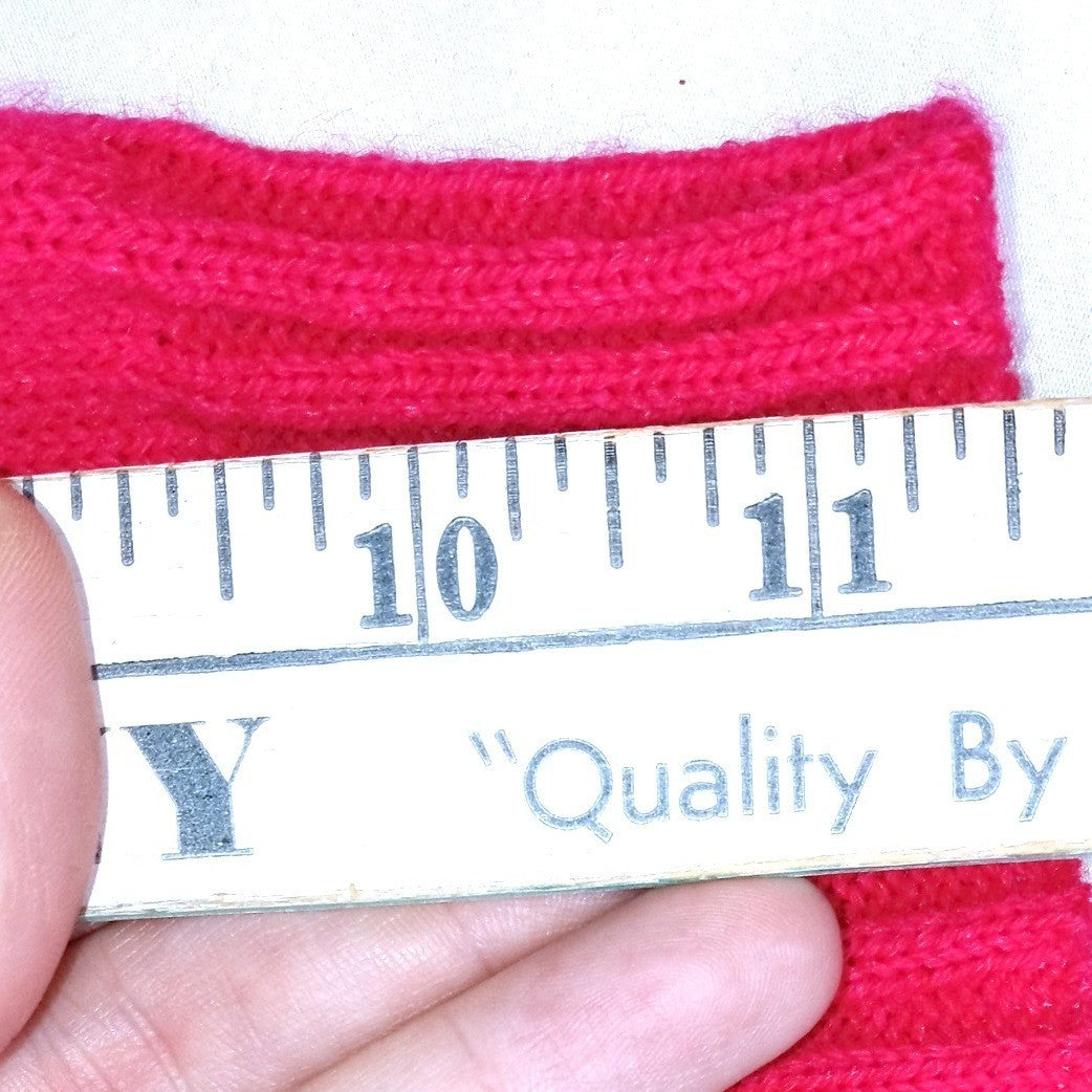 Vintage Justin Allen Women's Bright Pink Over-Sized Knit Sweater Made in USA
