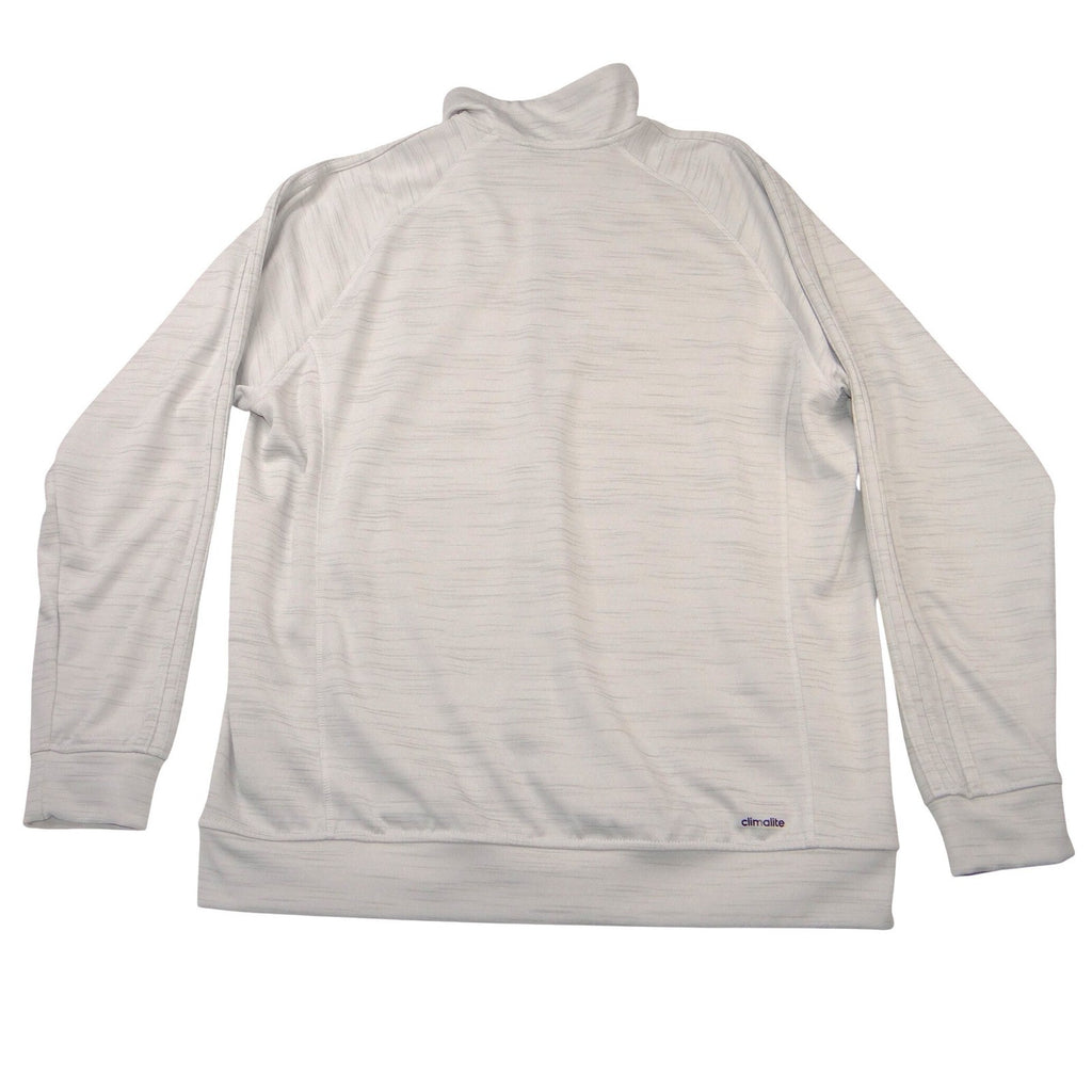 Adidas Mens Climalite Full Zip Track Jacket Gray Space Dye Mock Neck XL