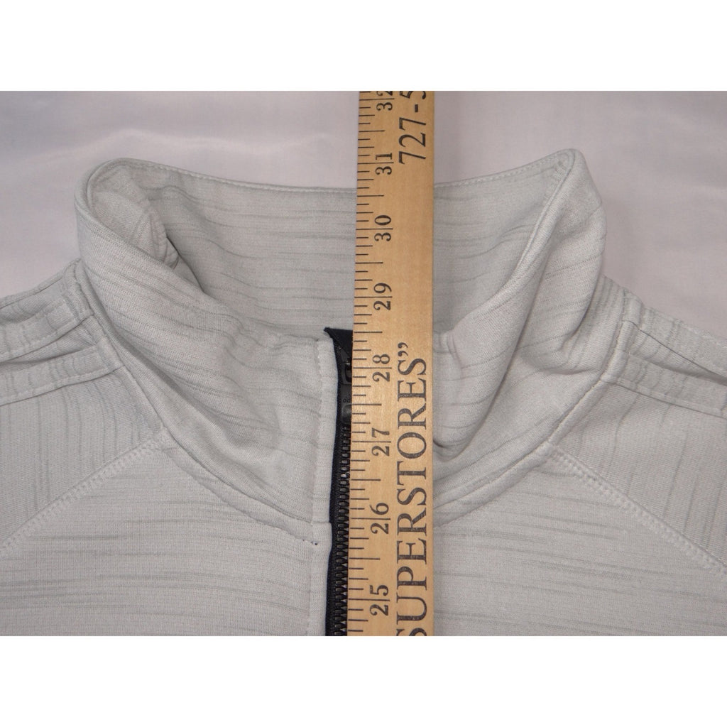 Adidas Mens Climalite Full Zip Track Jacket Gray Space Dye Mock Neck XL