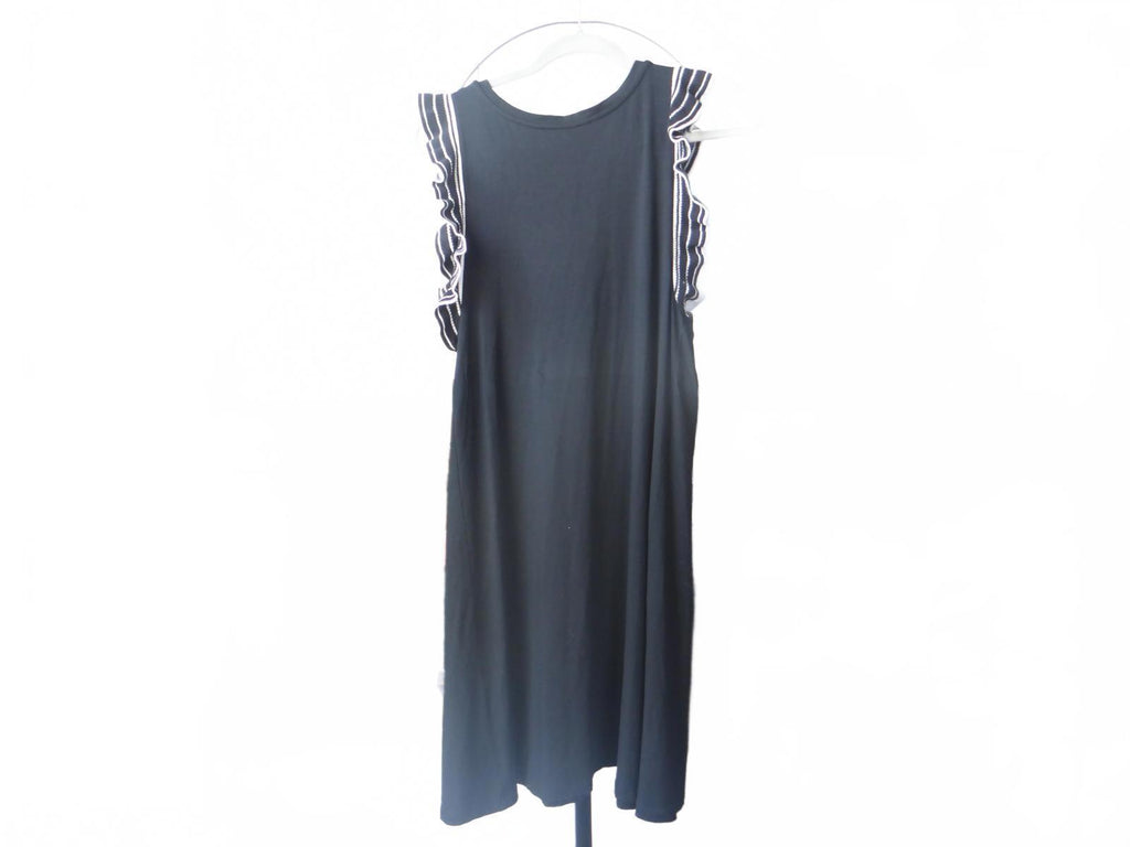 LOFT Black Ruffled Sleeve Dress - Size L
