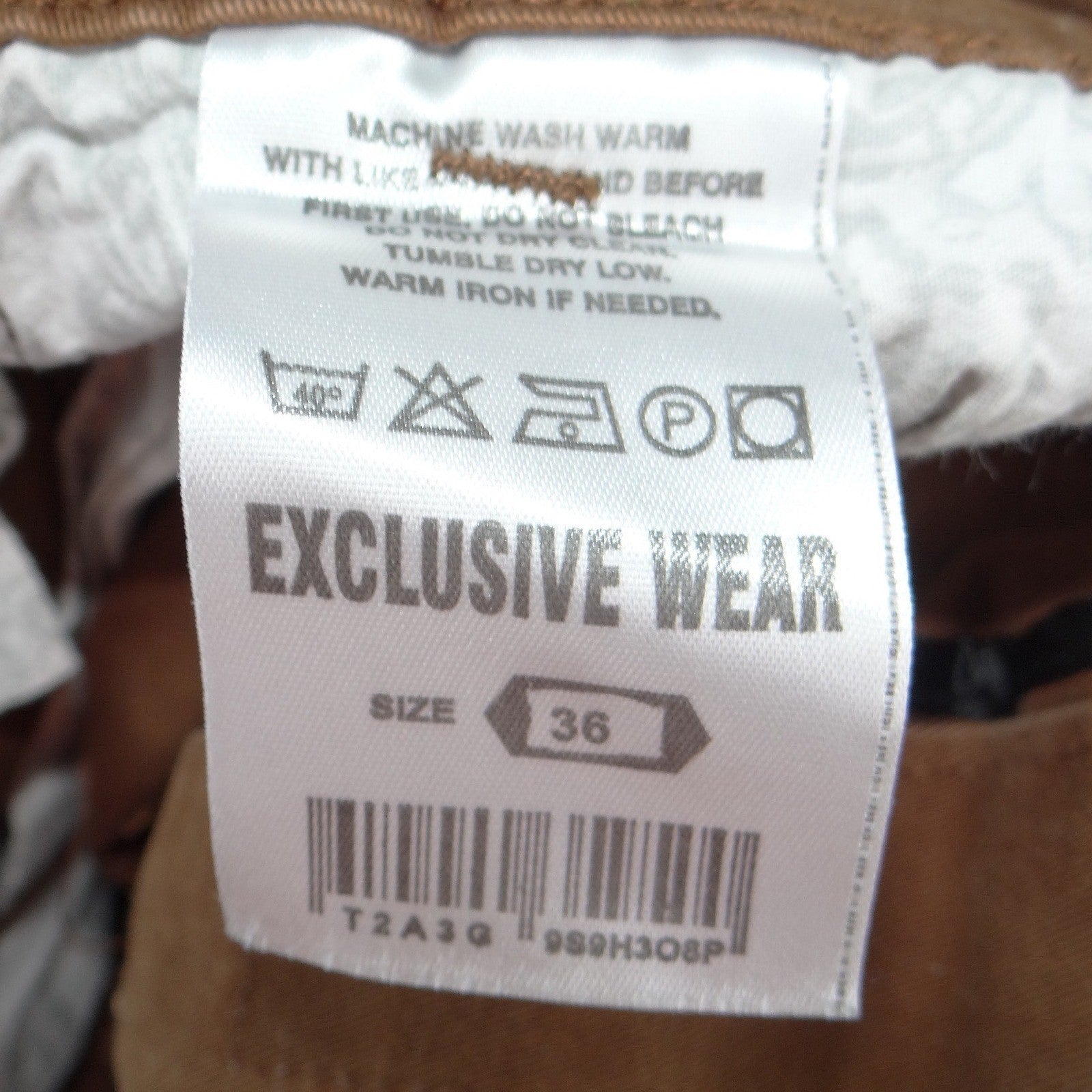 Zara Man Denim Culture Mens Slim Chino Pants Brown Size 30