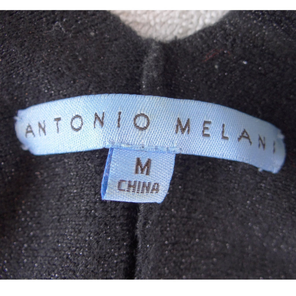 Antonio Melani Womens Black Textured Metallic Knit Shrug Bolero Cardigan Size M