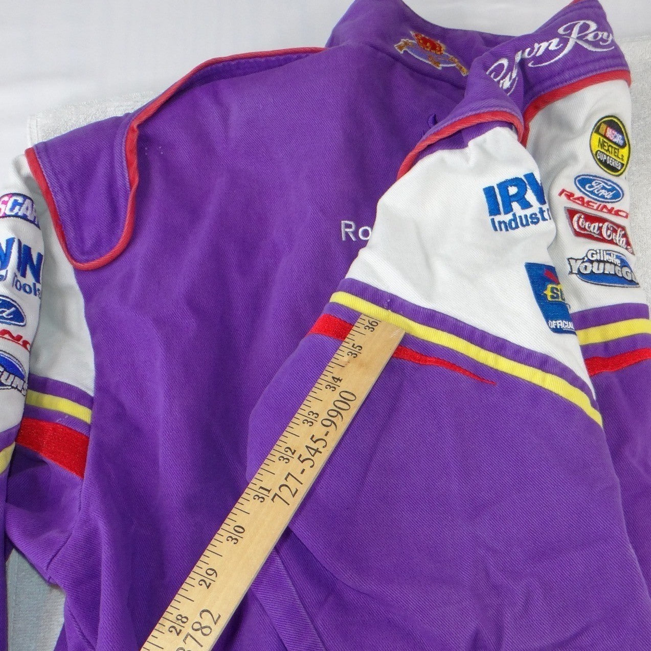 Chase Authentics Crown Royal Roush Racing NASCAR Jacket Jamie McMurray Purple L