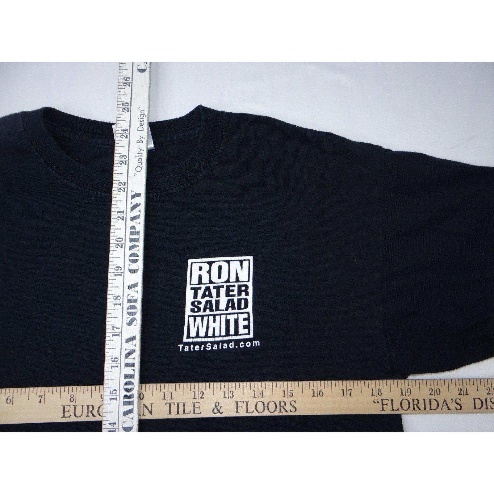 Ron Tater Salad White Comedy T Shirt Mens Medium Gildan Black