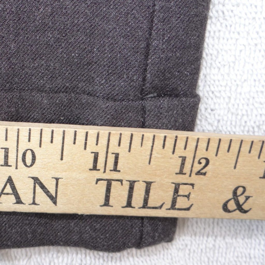 Bandolino Womens Wide Leg Cuffed Dress Pants Dark Gray Wool Blend Stretch Sz 10