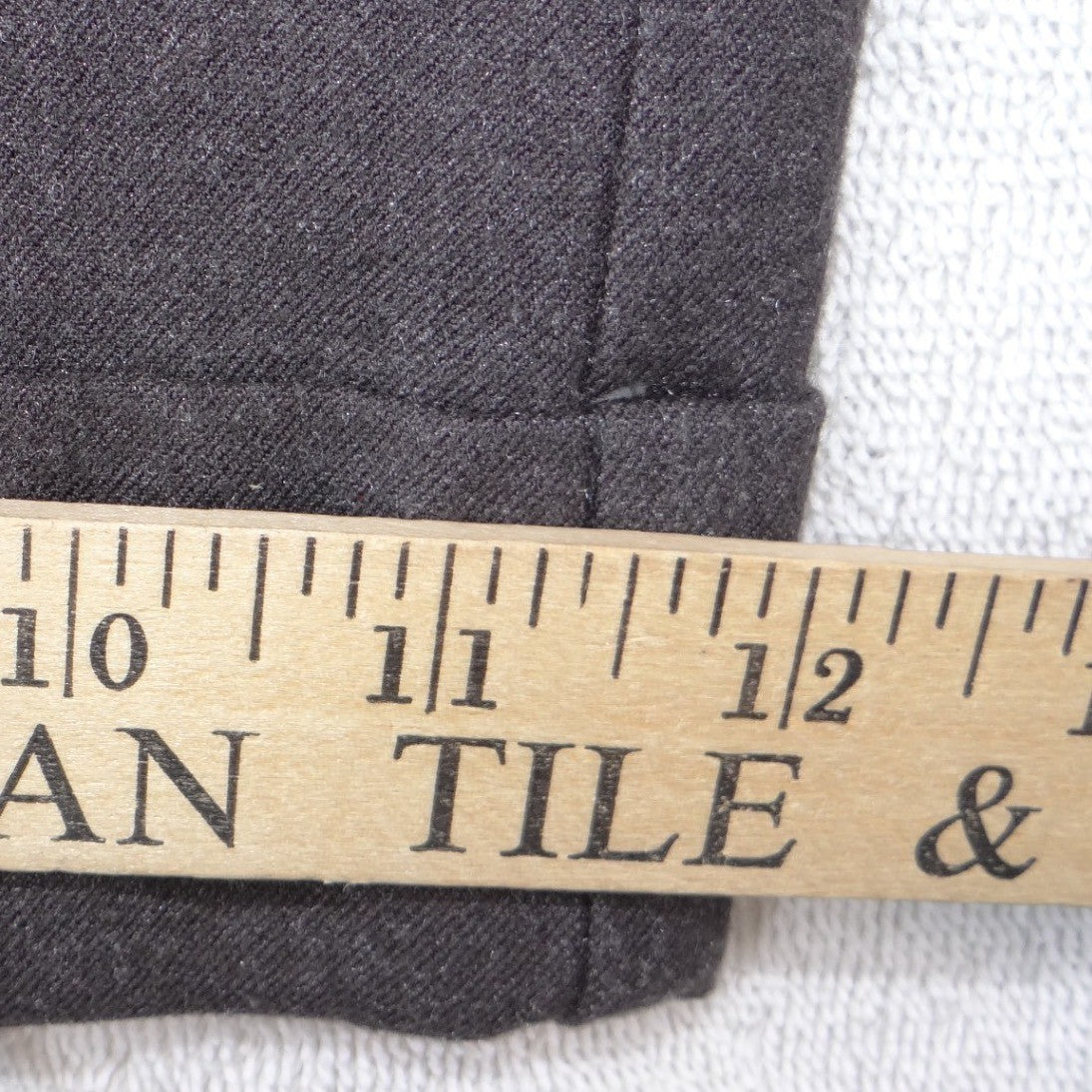 Bandolino Womens Wide Leg Cuffed Dress Pants Dark Gray Wool Blend Stretch Sz 10