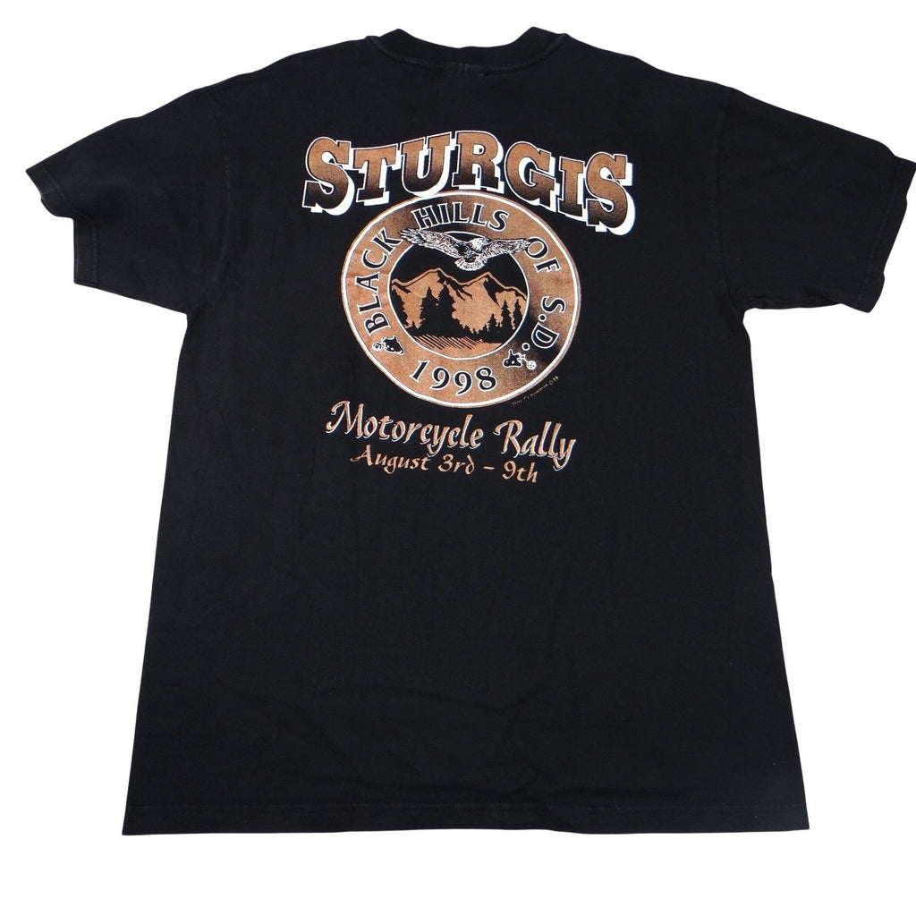 VTG Black Hills Motor Classic Sturgis 1998 Motorcycle Rally TShirt Mens Adult L