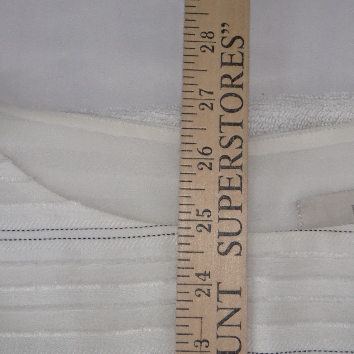 Loft Womens White Striped Long Sleeve Tie Cuff Blouse Top Size M