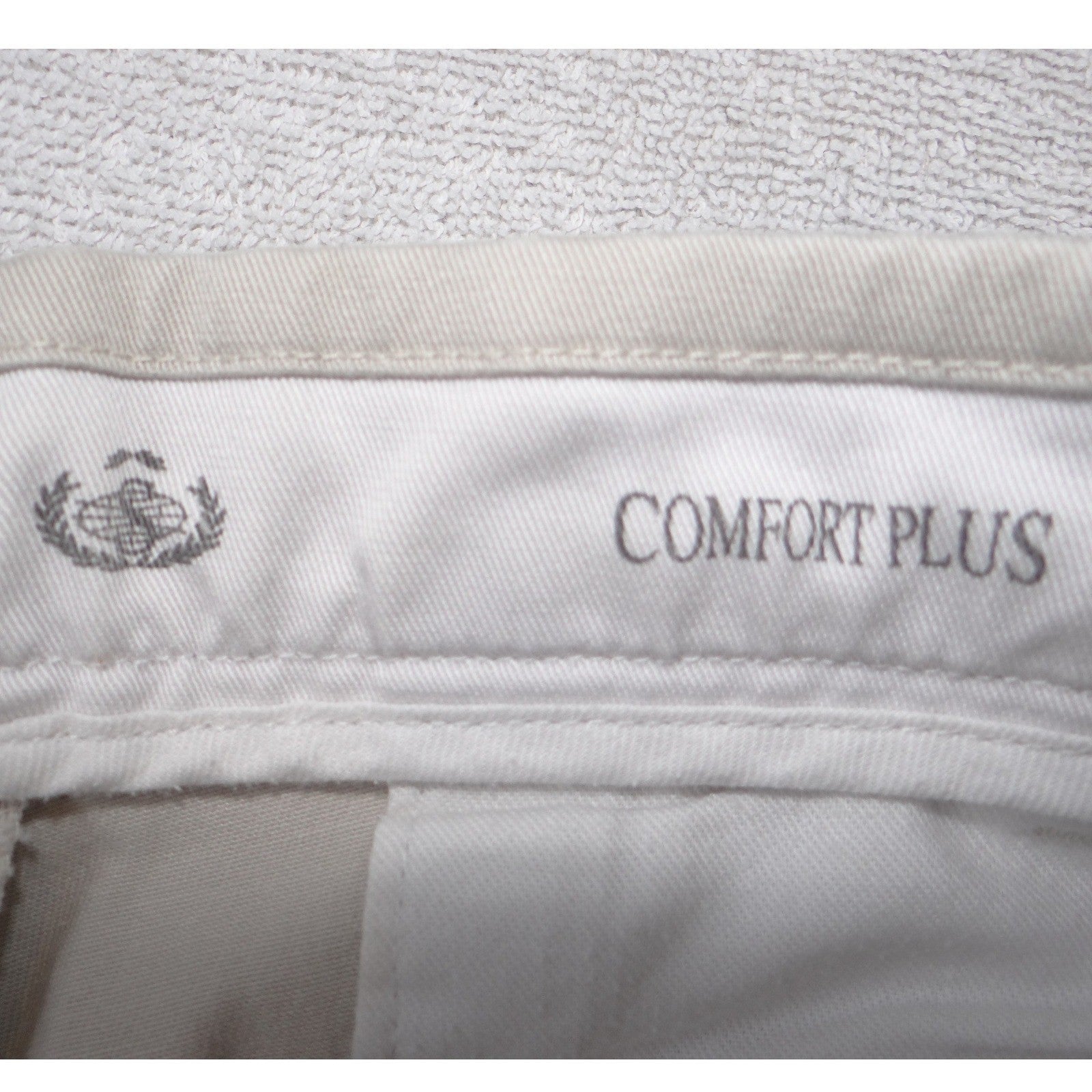Mens Pleated Chino Trousers Khaki Tan Straight Leg Cotton Pants 35x30.5
