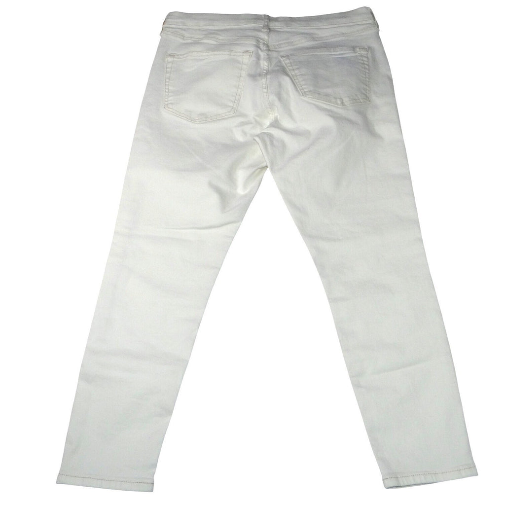 NWT-TOPSHOP Jamie High Waisted Skinny Petite Jeans White Size 10 W32 L28