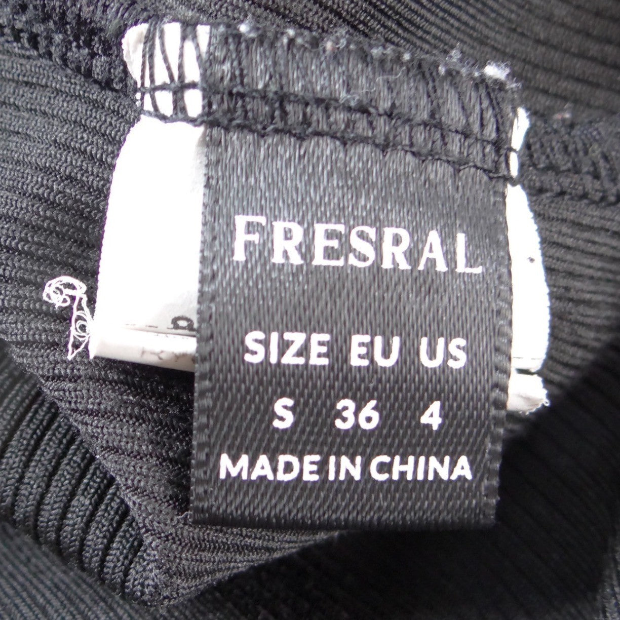 Fresral Womens Ribbed Halter Bodysuit Black Criss Cross Neck Sleeveless Small