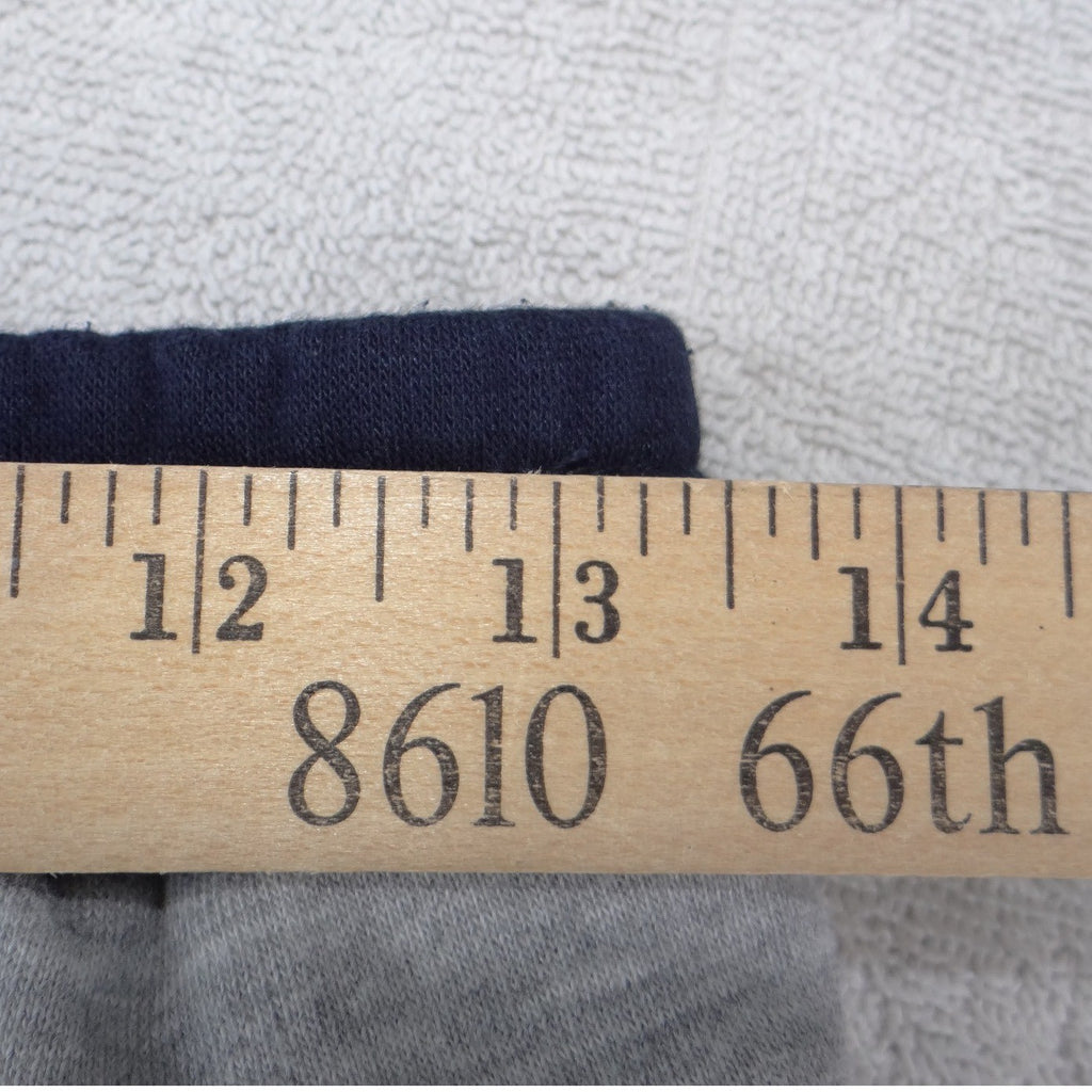 Tommy Hilfiger Boys Gray Navy Blue Logo Fleece Sweat Shorts Size M 10/12