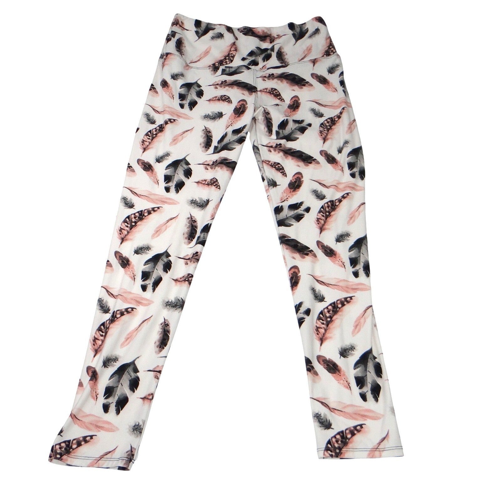 Leggings Depot Plus Size Feather Print High Waisted Athletic Leggings