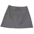 Express Womens Size 8 Black White Checkered Grid Mini Skirt Exposed Back Zipper