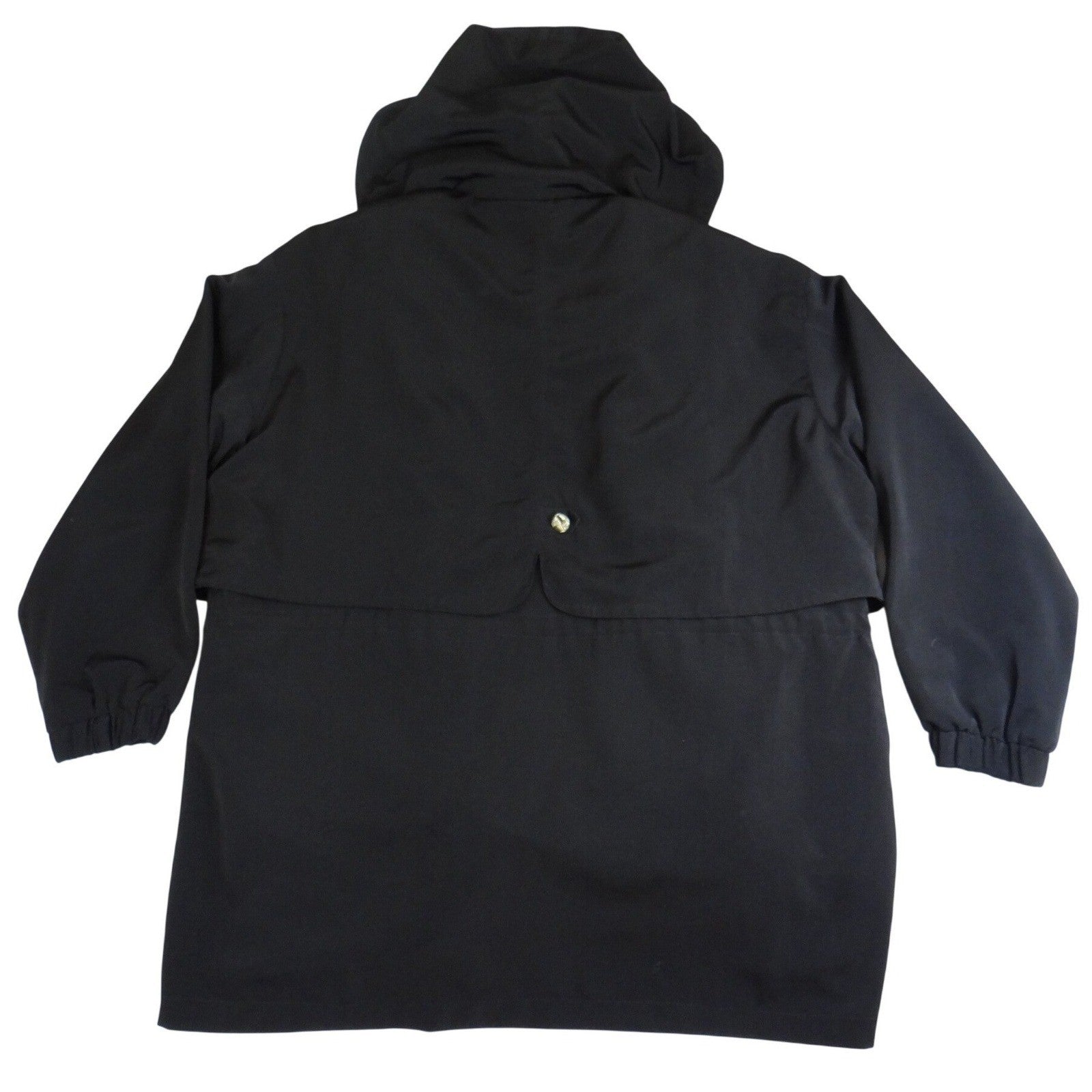 Giorgio Morandi Black Hooded Drawstring Parka Jacket Women's 1X