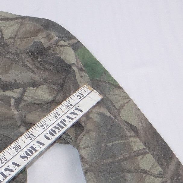 VTG Walls Realtree Hardwoods Camo Full Zip Hoodie Mens Brown Green Camouflage