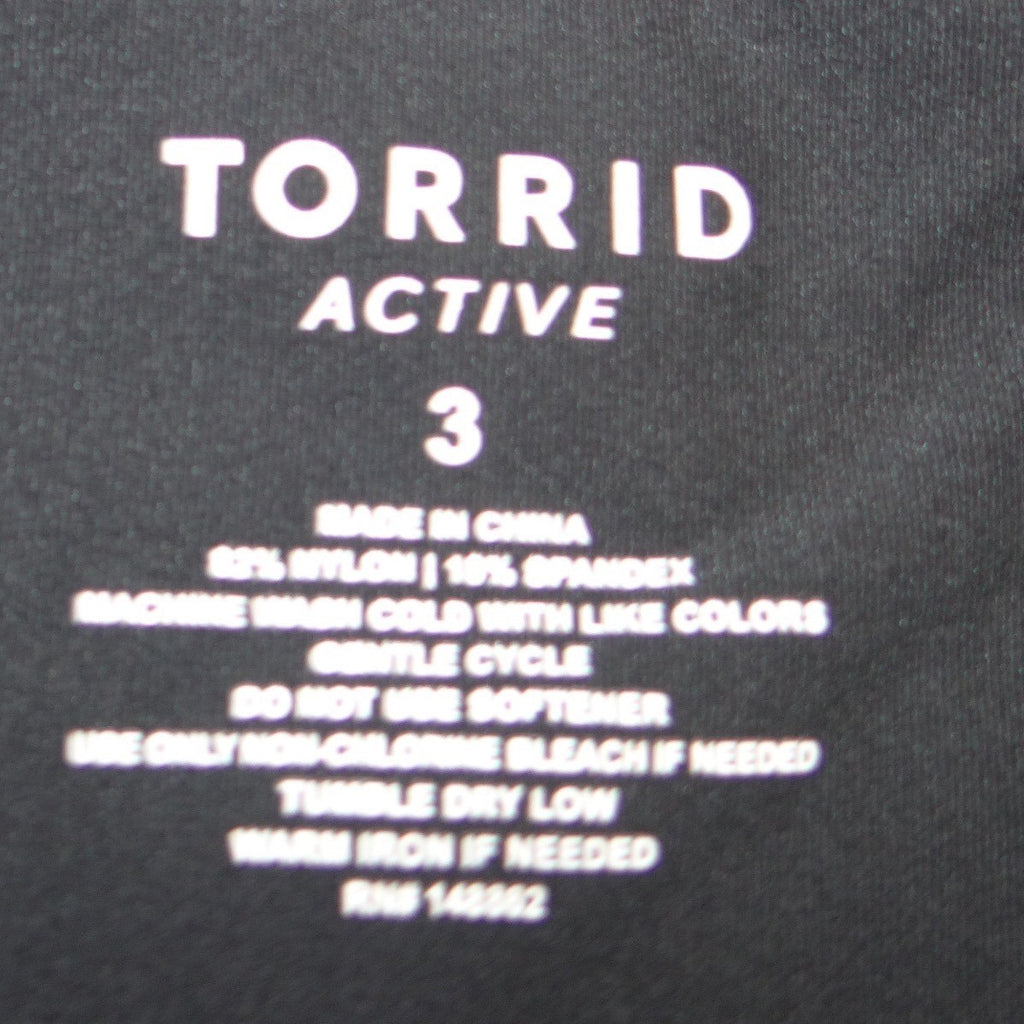 Torrid Active Womens Plus Size 3 Black Sleeveless Crew Neck Workout Tank Top