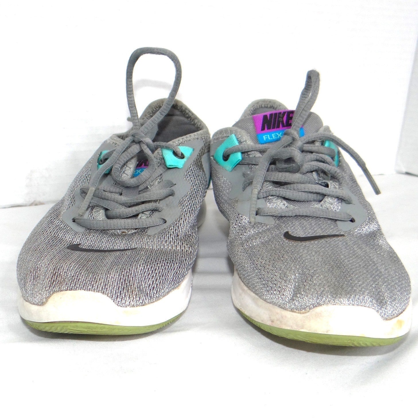 Nike Flex Experience RN 8 Womens Running Shoes Grey Teal Purple Size 5.5