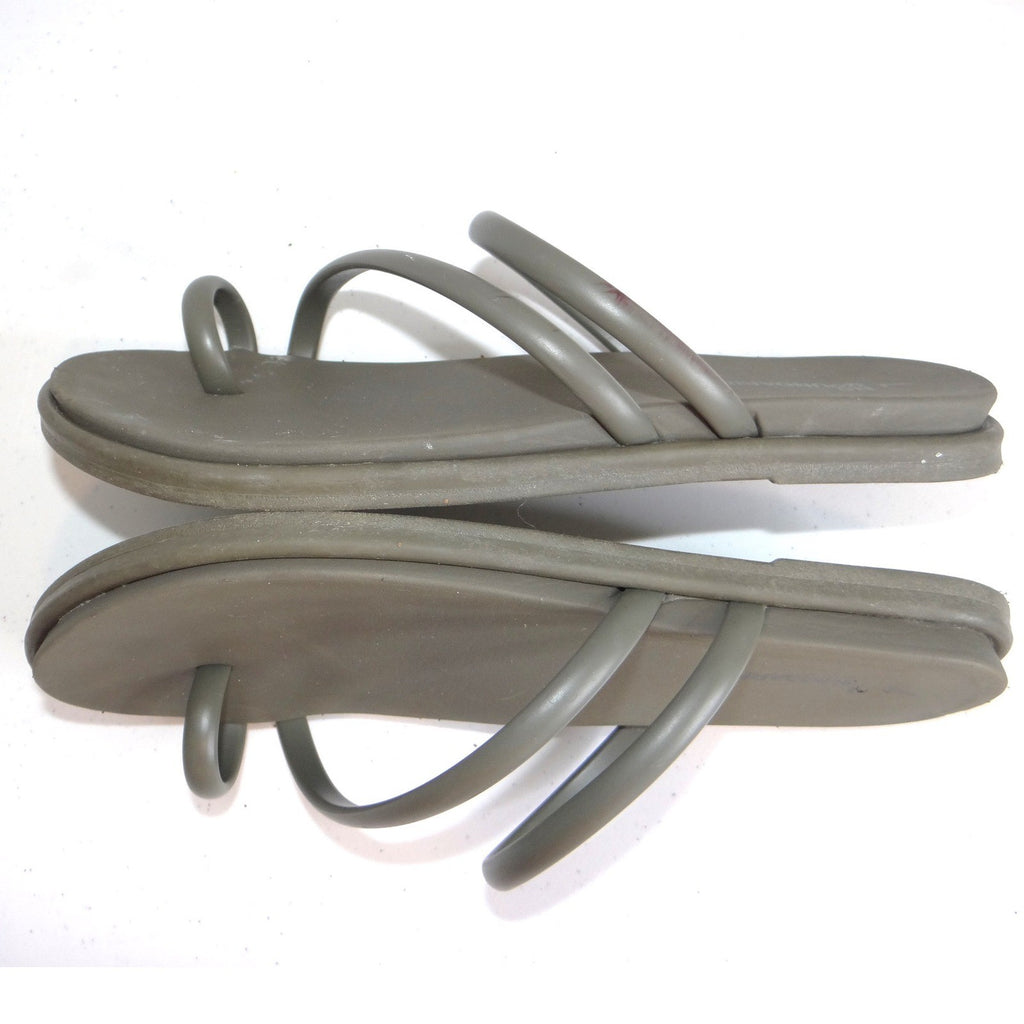 OOFOS OOlala Toe Post Sandals Slate Grey Recovery Flip Flops Womens Size 10