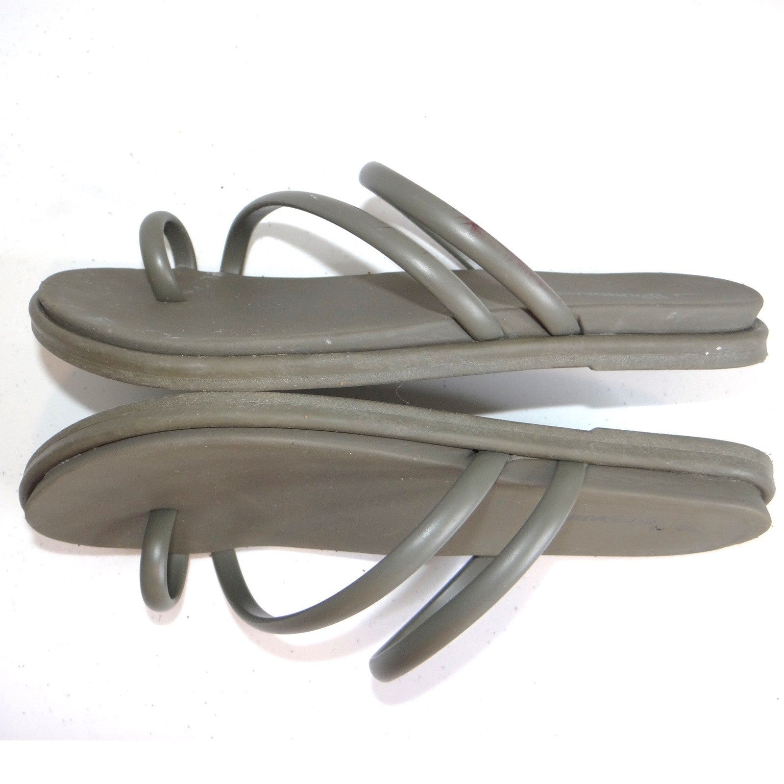 OOFOS OOlala Toe Post Sandals Slate Grey Recovery Flip Flops Womens Size 10