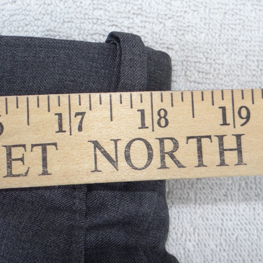 Hart Schaffner Marx Mens Charcoal Gray Flat Front Dress Pants Trousers 36R