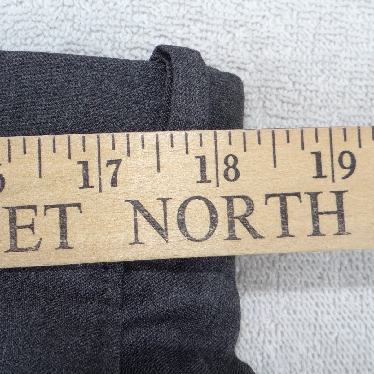 Hart Schaffner Marx Mens Charcoal Gray Flat Front Dress Pants Trousers 36R