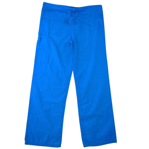 Cherokee Workwear Scrub Pants Womens XS Royal Blue Drawstring Cargo