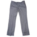 Mens Grey Windowpane Plaid Dress Pants Flat Front Trousers Size 38 S6037