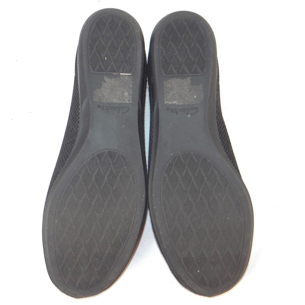 Clarks Cloudsteppers Step June Shell Black Knit Ballet Flats Womens Size 9 M