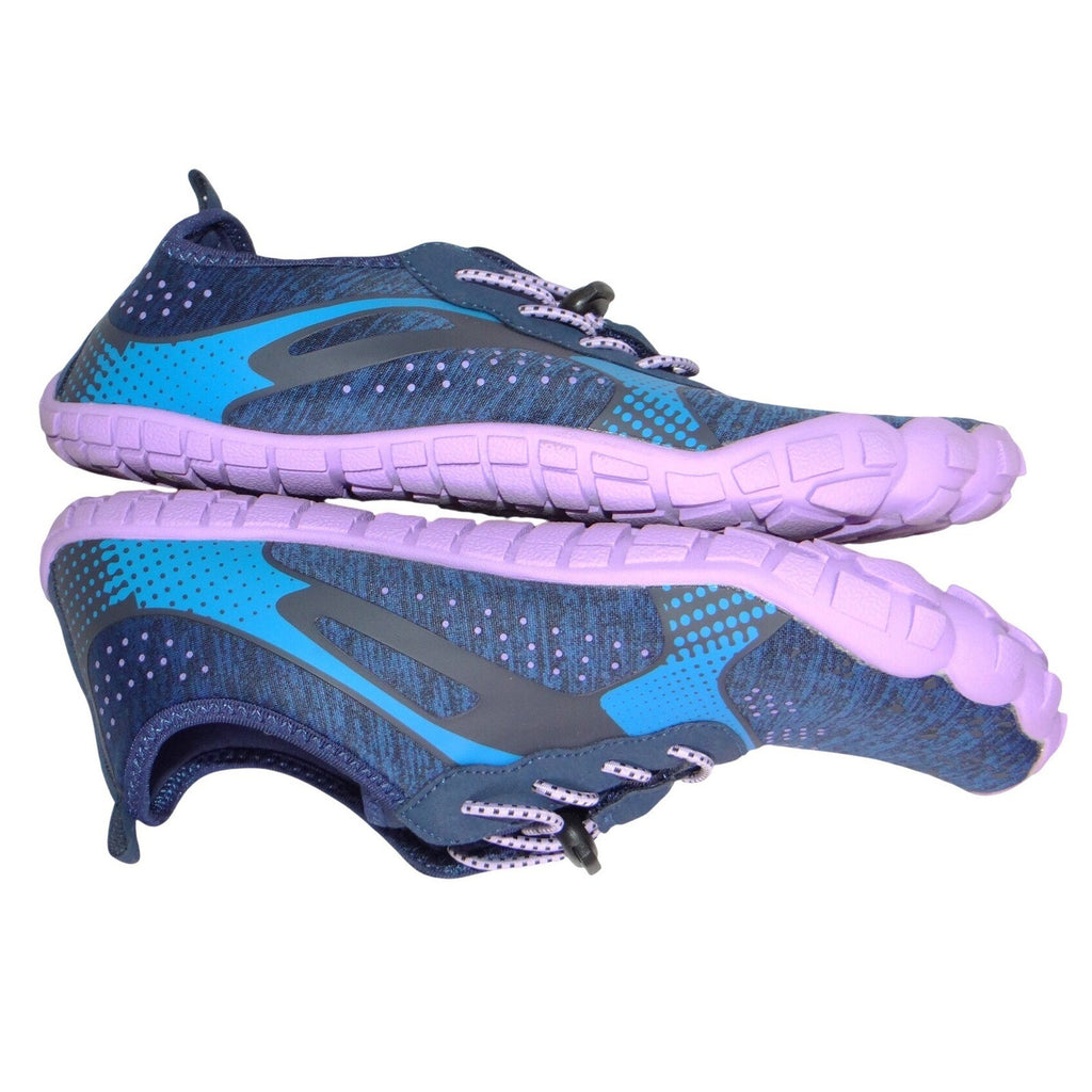 Nortiv 8 TrekLady-1 Women Barefoot Water Shoes Navy Blue Purple Size 10