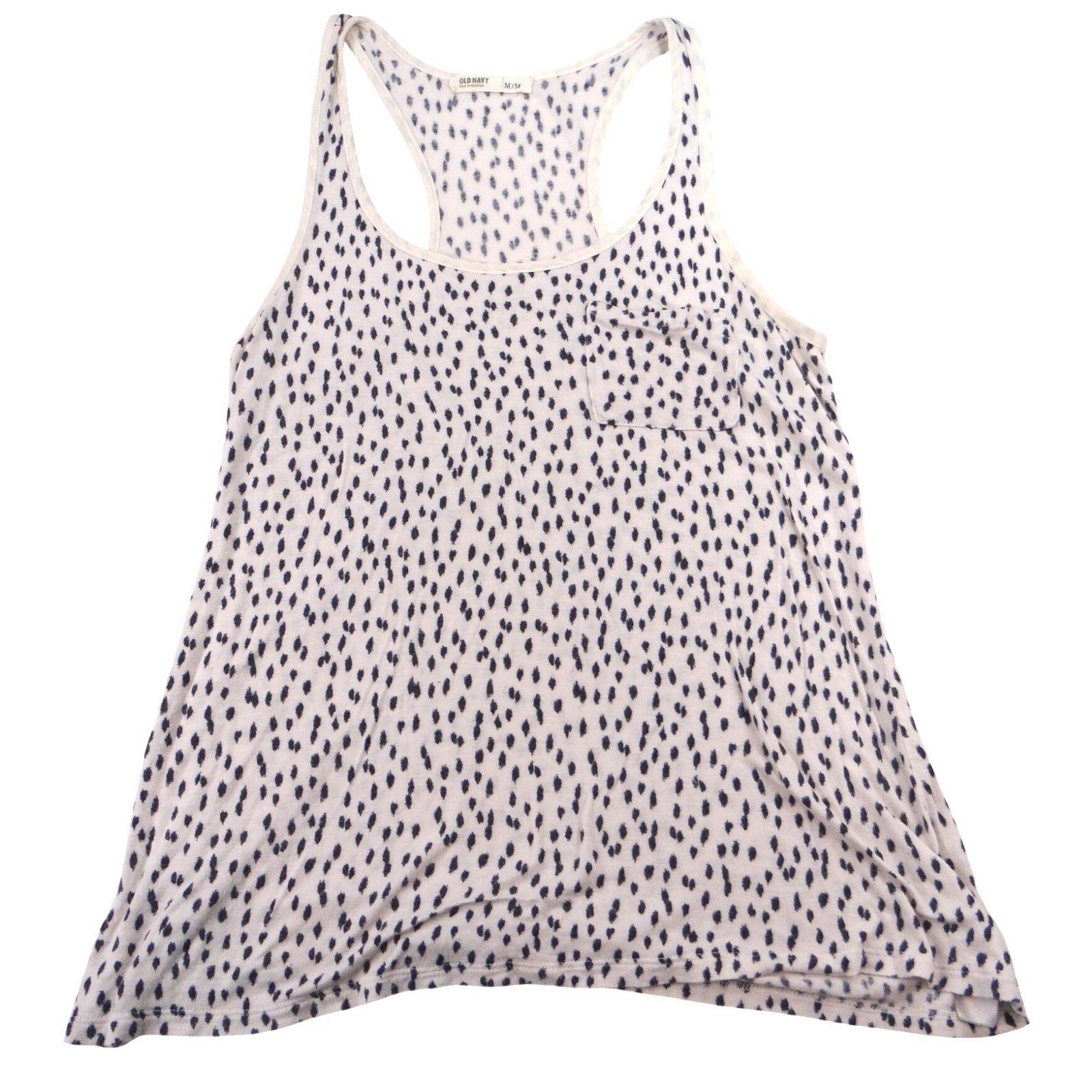 Y2K Vibes Old Navy Women's Juniors Medium Cream Leopard Print Racerback Tank Top