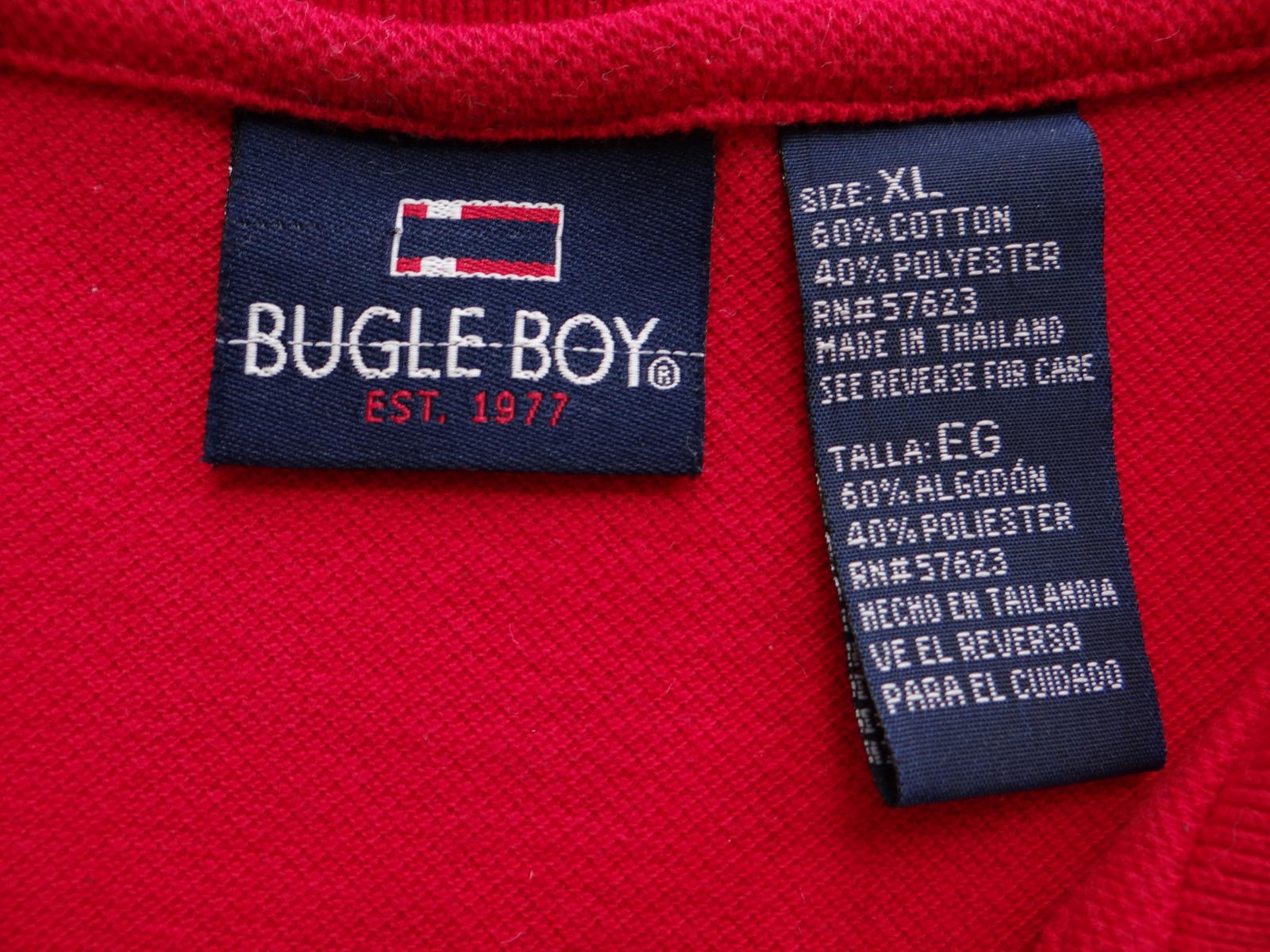 Bugle Boy Men's Red Polo Shirt XL