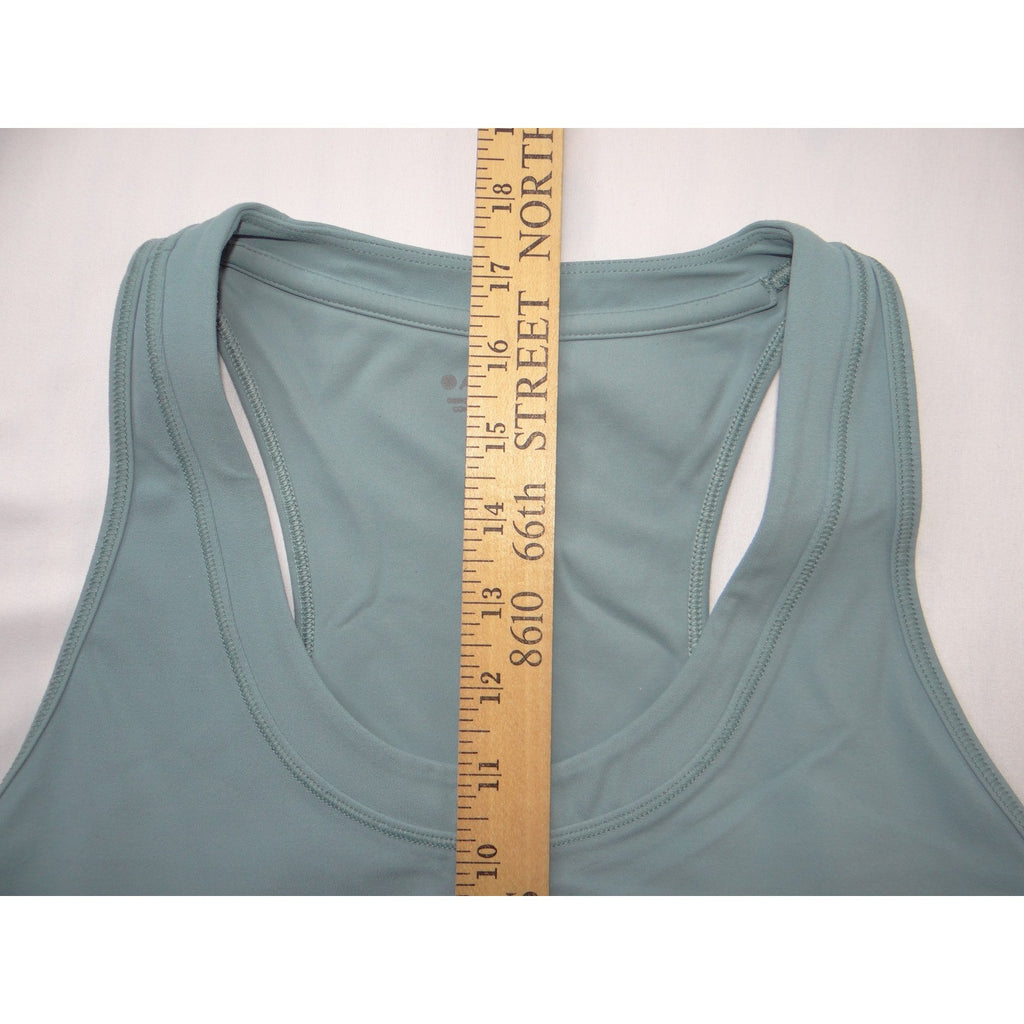 Athleta Womens Racerback Cropped Tank Top Sage Green Small Petite SP Scoop Neck