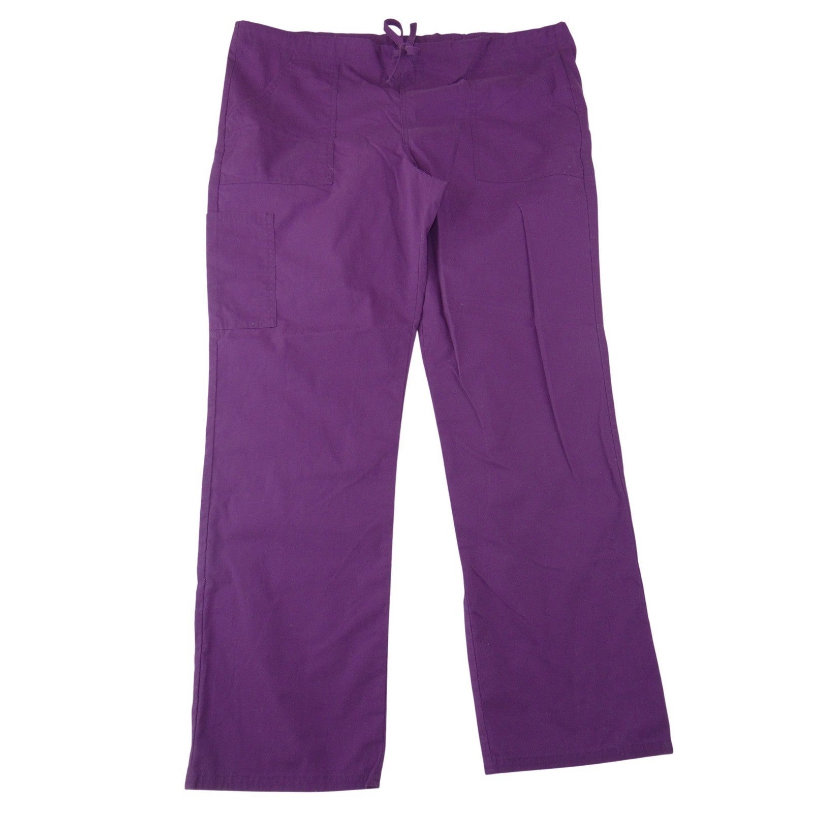 Scrubstar Womens Purple V-Neck Scrub Set Top and Cargo Pants Medium 33782