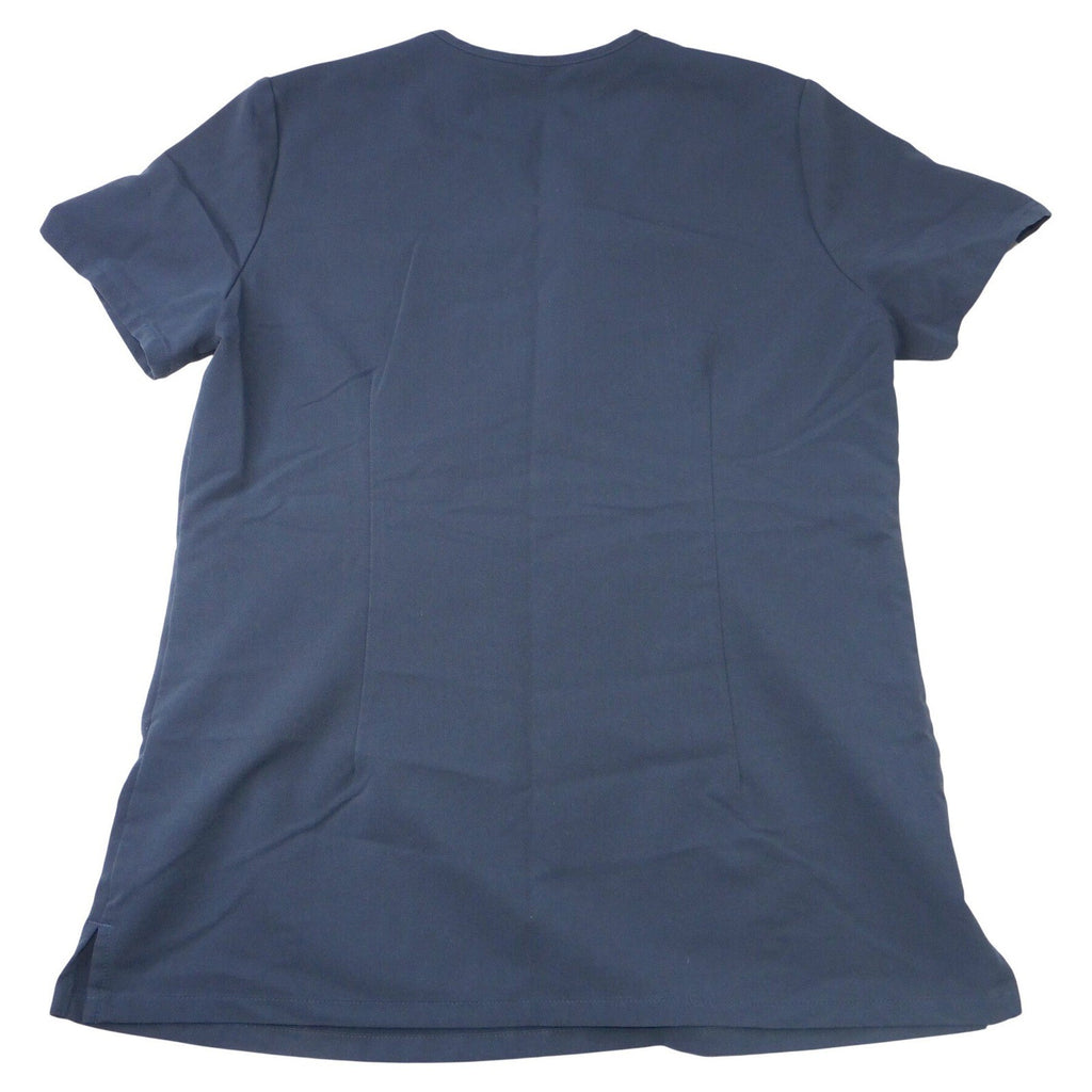 FIGS Technical Collection Navy Blue V-Neck Scrub Top Womens XS Chest Pocket