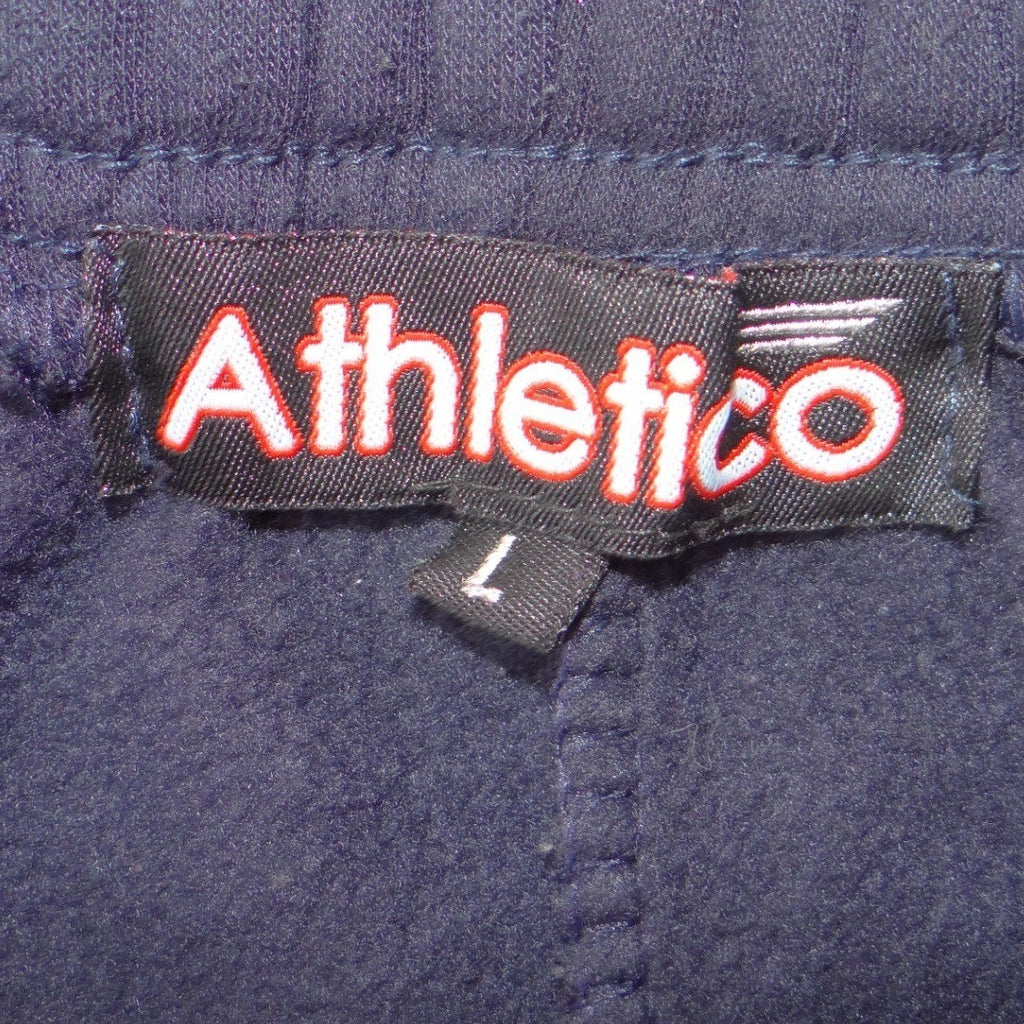 Athletico Mens Navy Blue Fleece Joggers Striped Sweatpants Size L