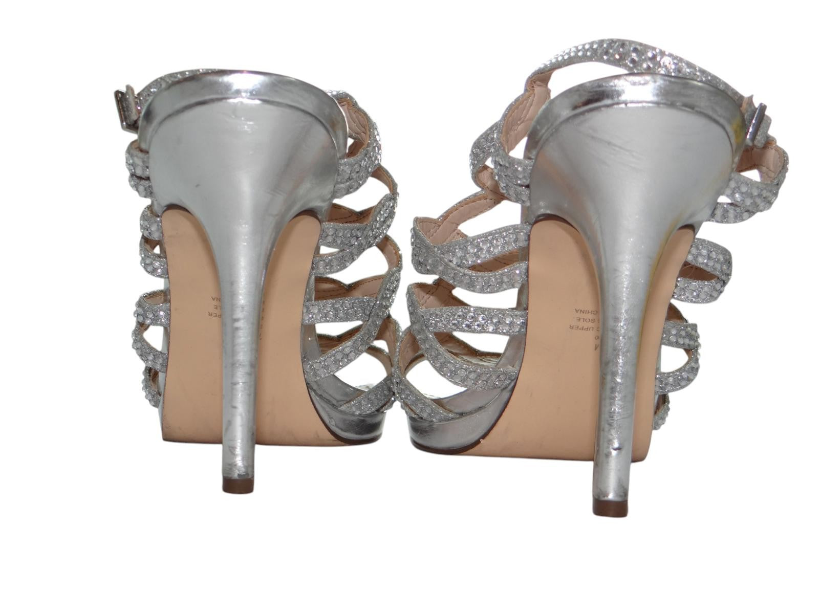 I. Miller Women's Silver Rhinestone Strappy Sandals