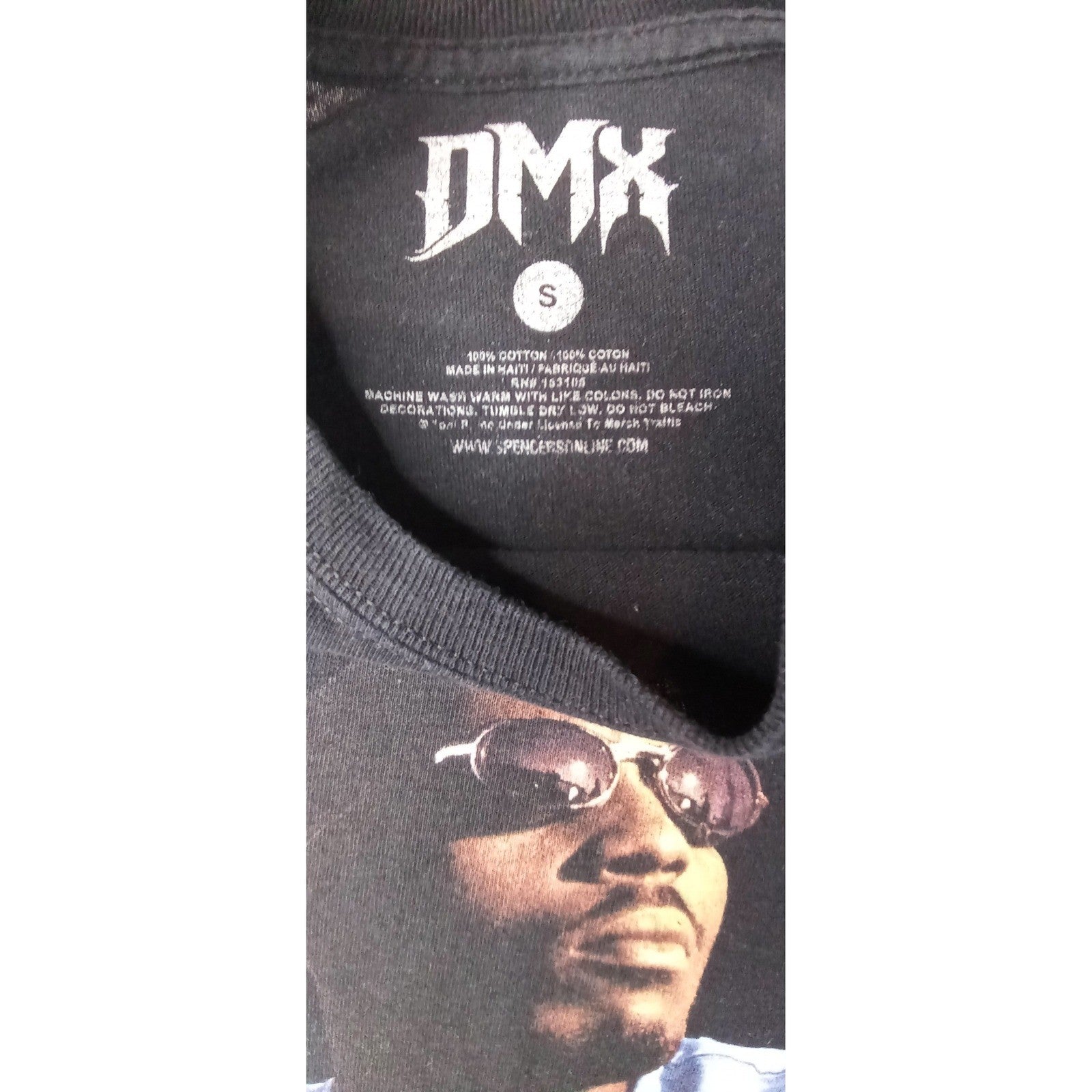 Vintage DMX Black T Shirt Size Small Graphic Print Hip Hop Rap