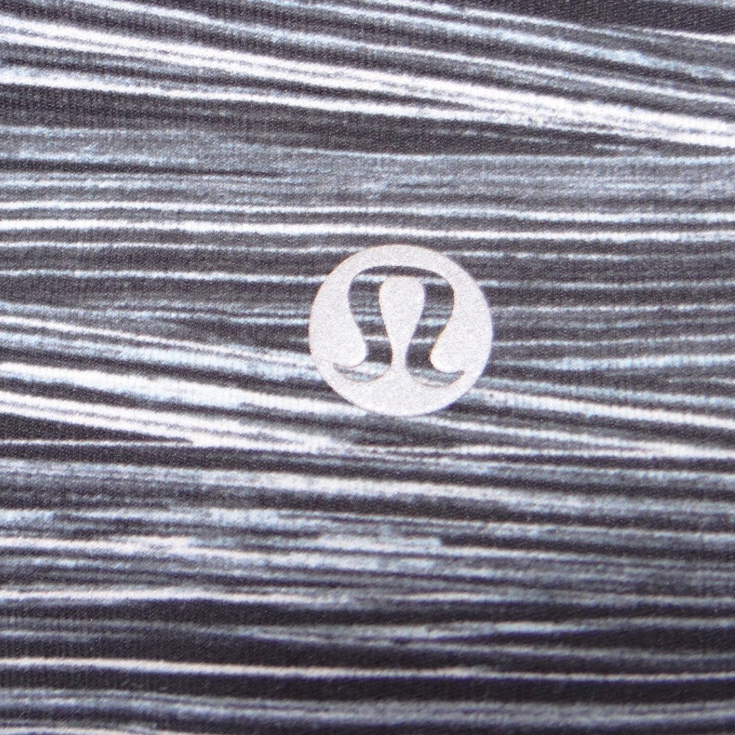 Lululemon High Rise Space Dye Mesh Panel Leggings Black Grey White Size 6